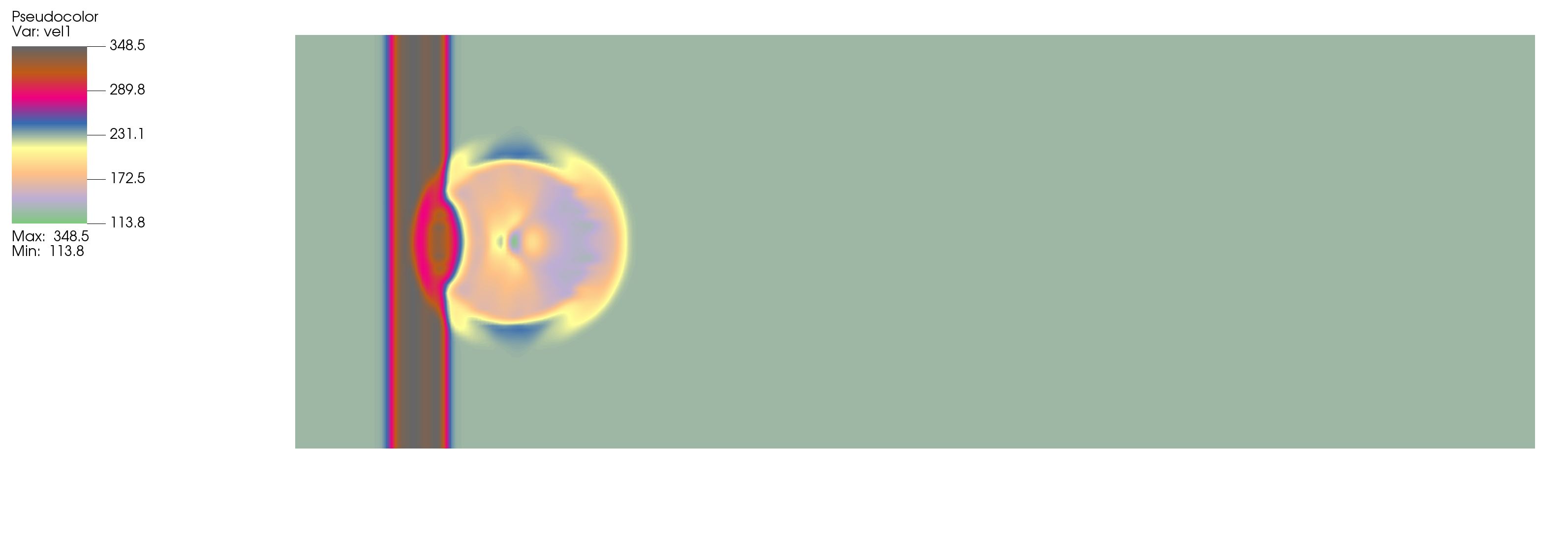 Shock-Bubble at 0.1ms